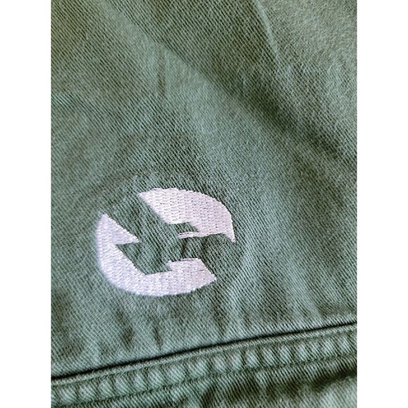 Lands End Mens XL 17 Shirt Button Up Green Logo Short Sleeve Canvas Duck Vtg 90s - Picture 6 of 12